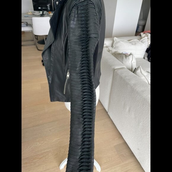 LAMARQUE Azra Black Leather Jacket - Size S - Picture 8 of 16